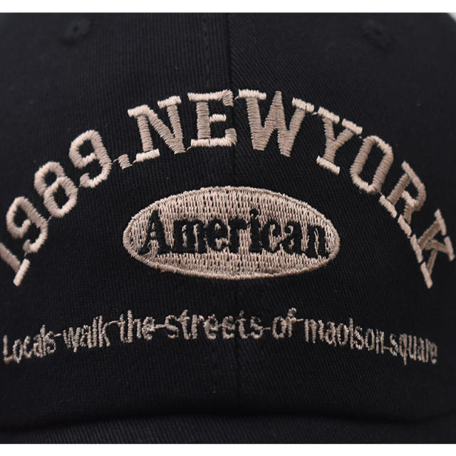 Fashion NEW YORK solid color cotton baseball cap