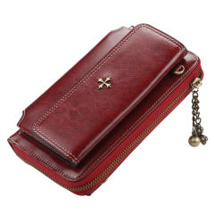 Solid color metal cross tassel crossbody bag purse