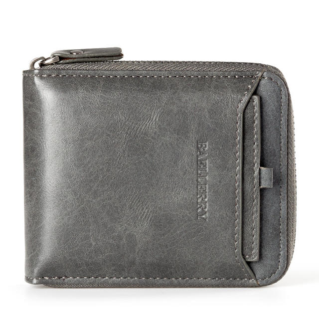 Short style zipper vintage purse
