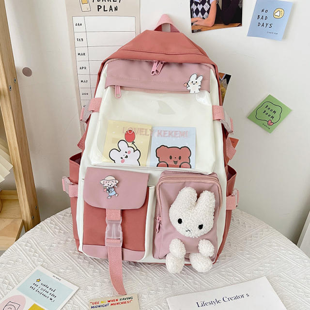 Large capacity cute rabbit student backpack