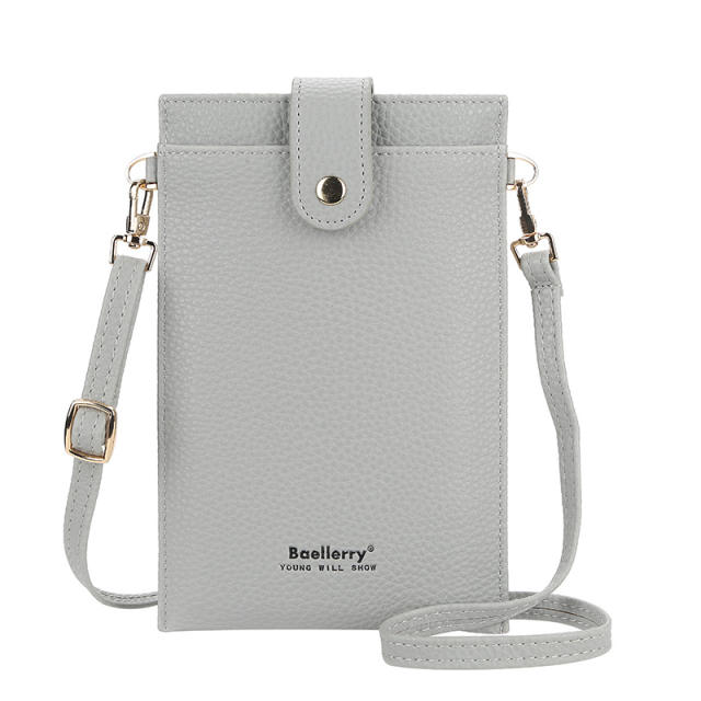 Multiple card hold slots zipper crossbody bag purse