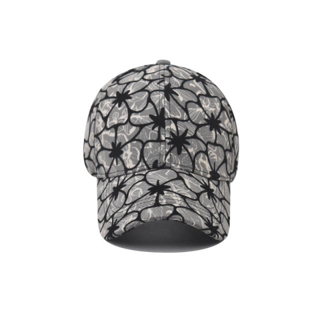 Fashion flower print cotton baseball cap