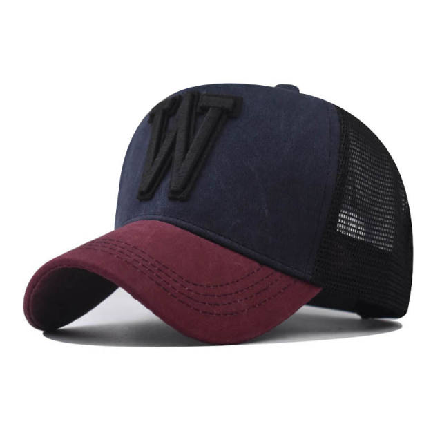 New W Three-dimensional embroidered cotton baseball cap