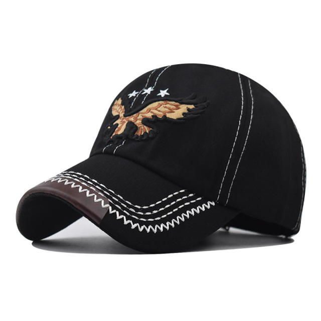 Fashion eagle pattern cotton baseball cap