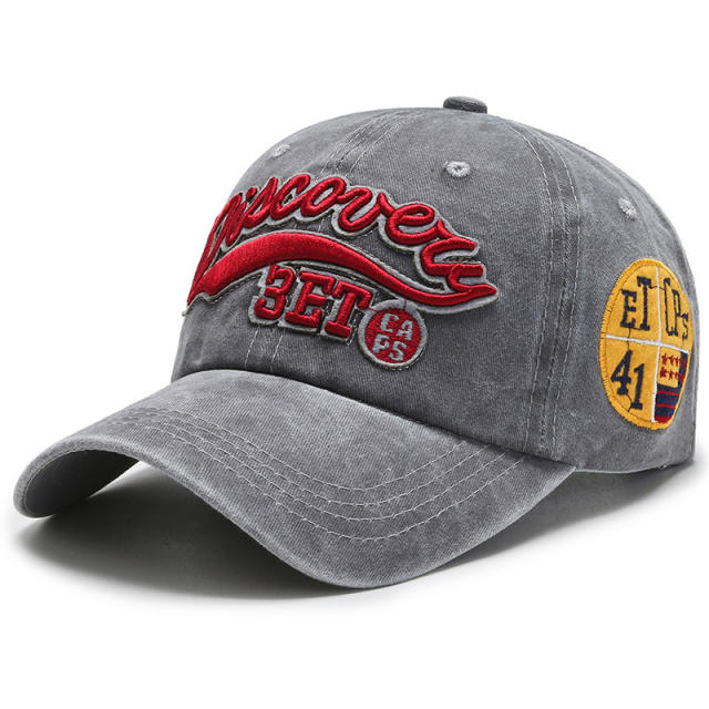 Embroidered letter baseball cap