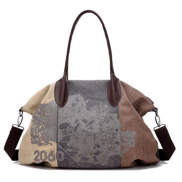 Fashion printed canvas handbag