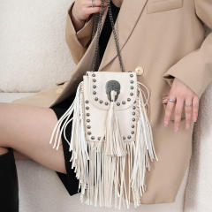 Boho long tassel crossbody bag