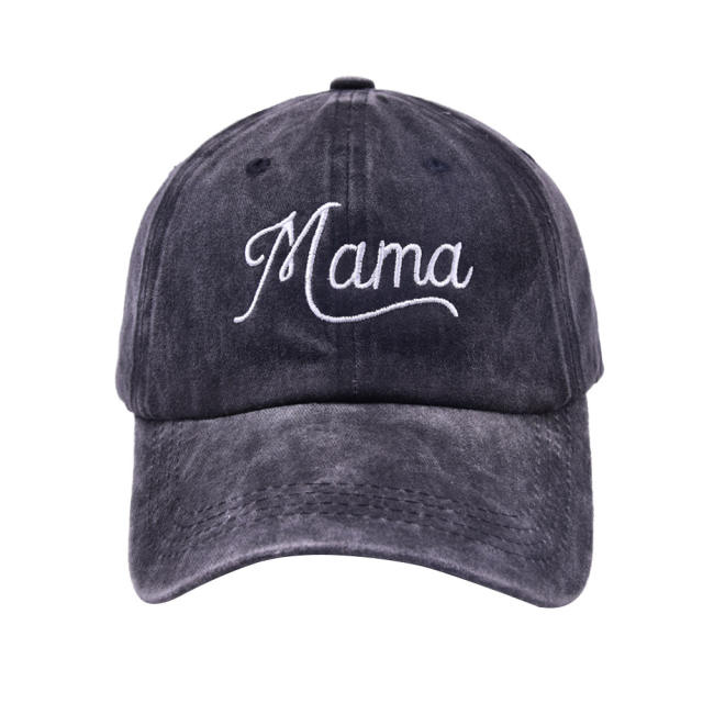 Letters mama embroidery vintage baseball cap