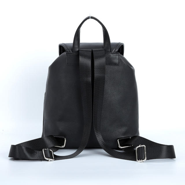 Korean casual soft leather tassel backpack