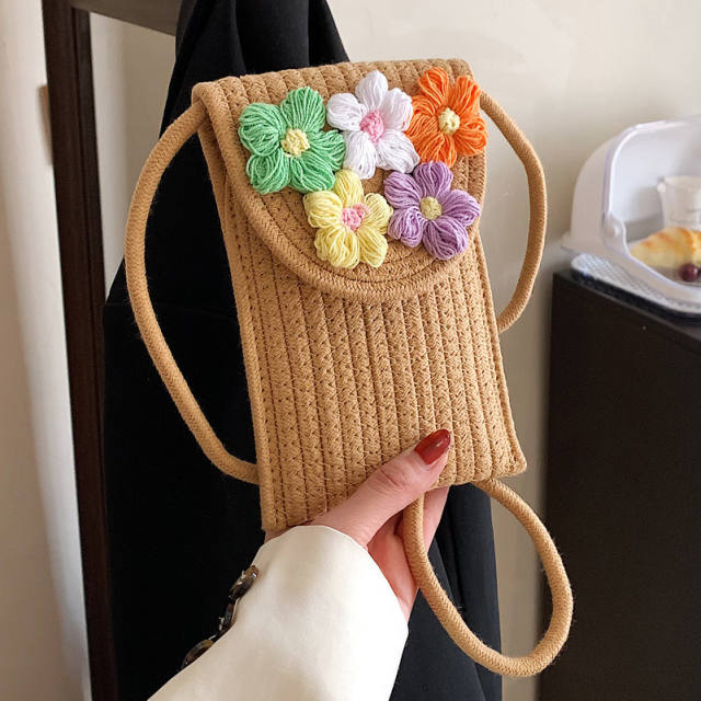 INS sweet summer flower crossbody phone bag