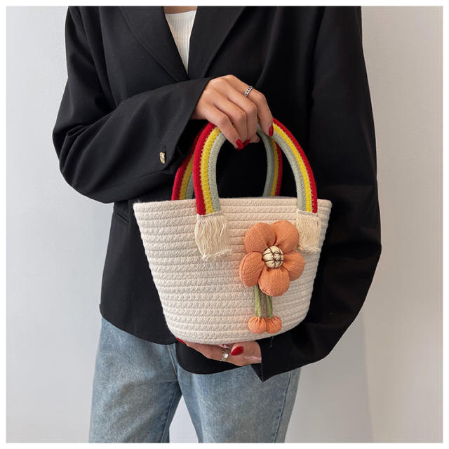 Cute flower beach bag handbag
