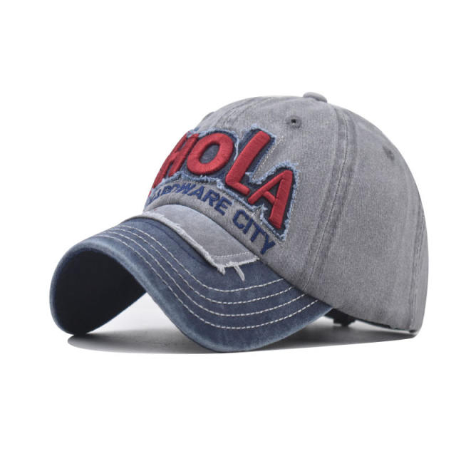 New BHOLA embroidered cotton baseball cap