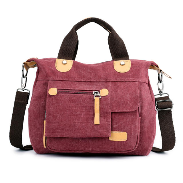 Vintage fashion canvas handbag