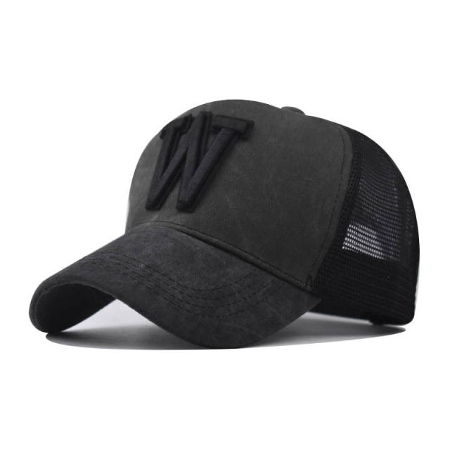 New W Three-dimensional embroidered cotton baseball cap