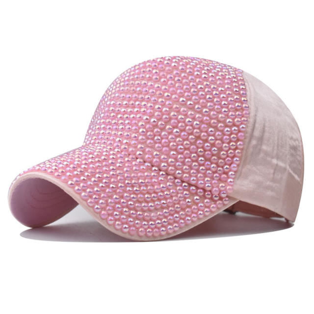 New Cotton baseball cap with small bead