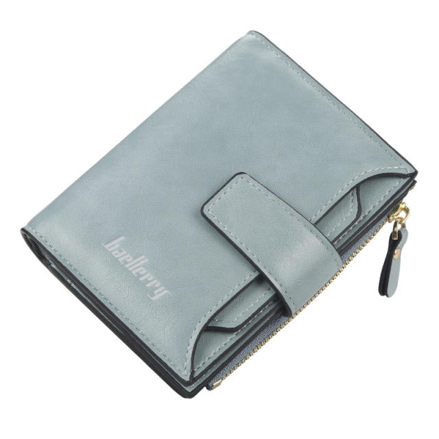 Short style multiple card slots zipper purse