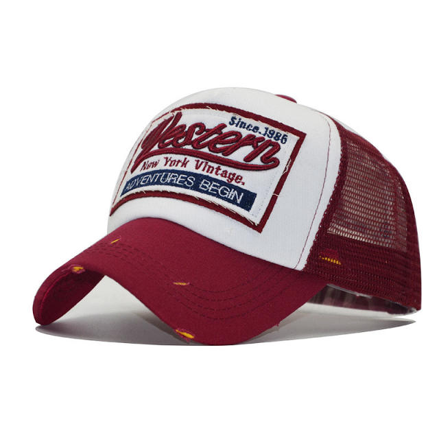 Letters embroidery vintage baseball cap