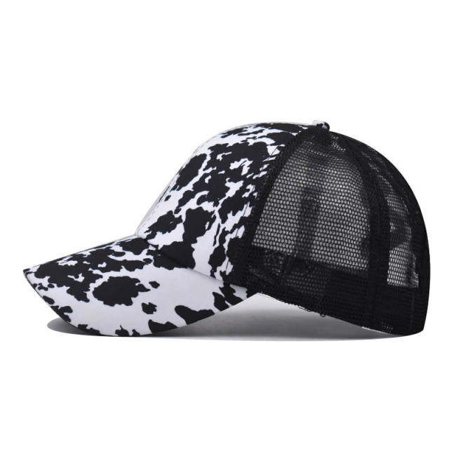 New Leopard mesh baseball cap