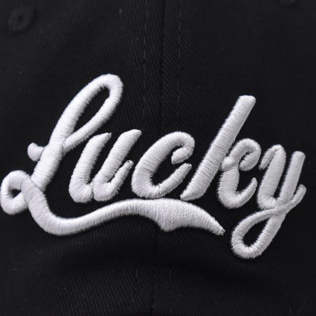 New Lucky letter cotton baseball cap