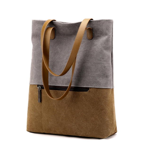 Casual travel canvas tote bag