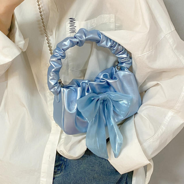 Summer cute ribbon bow mini size crossbody bag