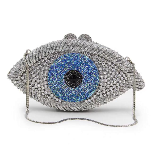 Full diamond evil eye evening bag clutch for women