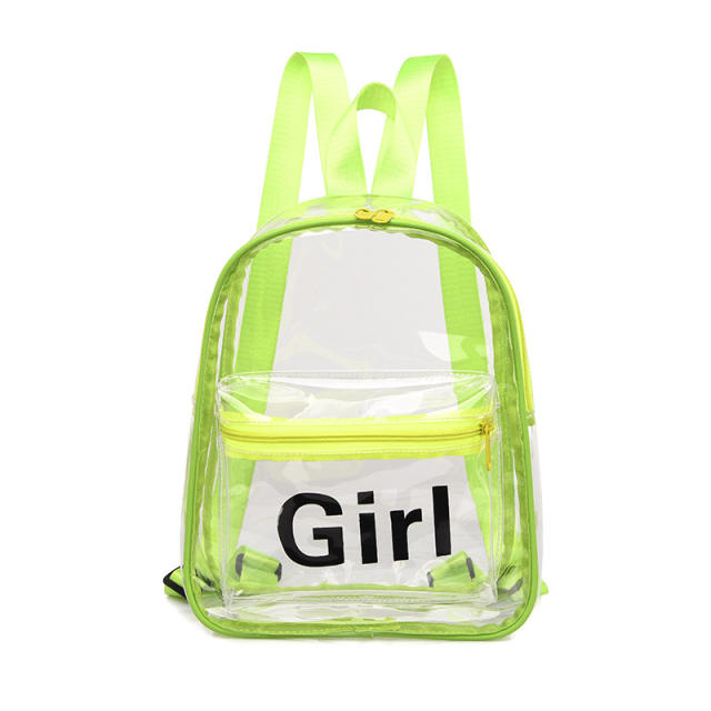 Summer candy color clear PVC backpack