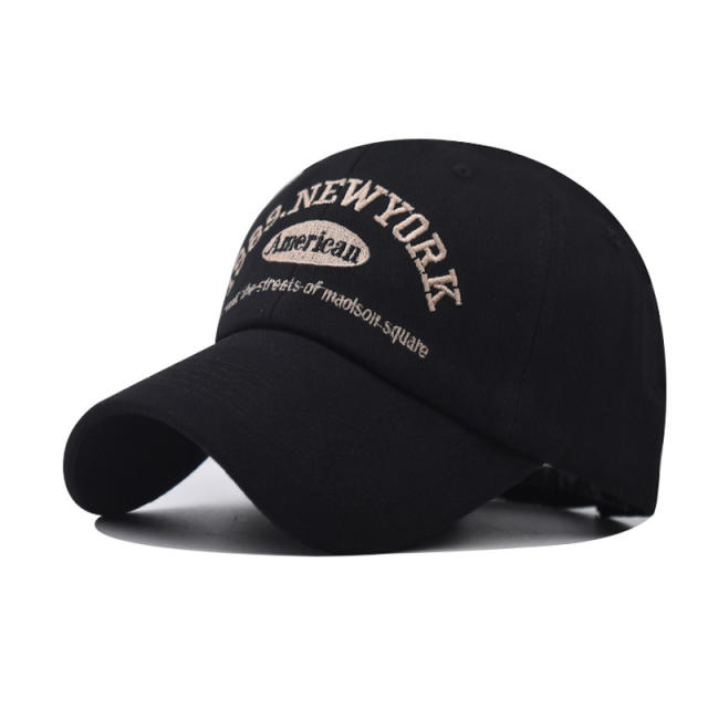 Fashion NEW YORK solid color cotton baseball cap