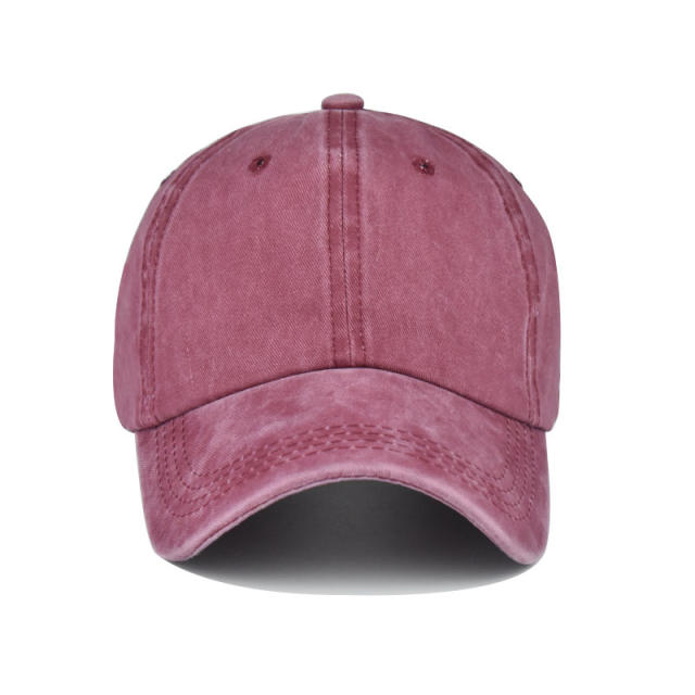 Smiple solid color high ponytails baseball cap