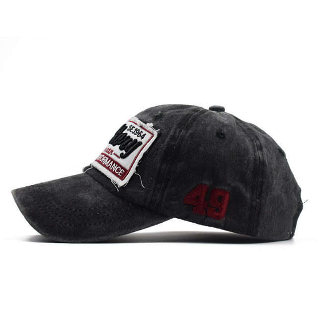 Embroidery letters vintage baseball cap