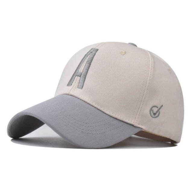 New capital letter A embroidered cotton baseball cap