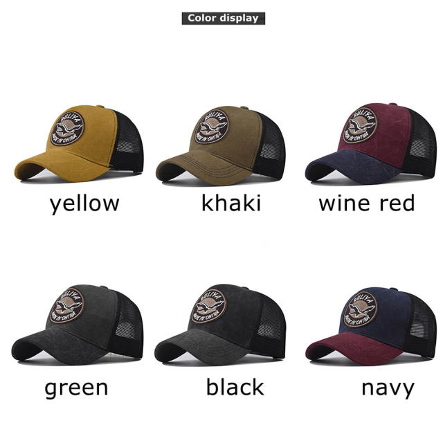 New Eagle logo cotton mesh baseball cap