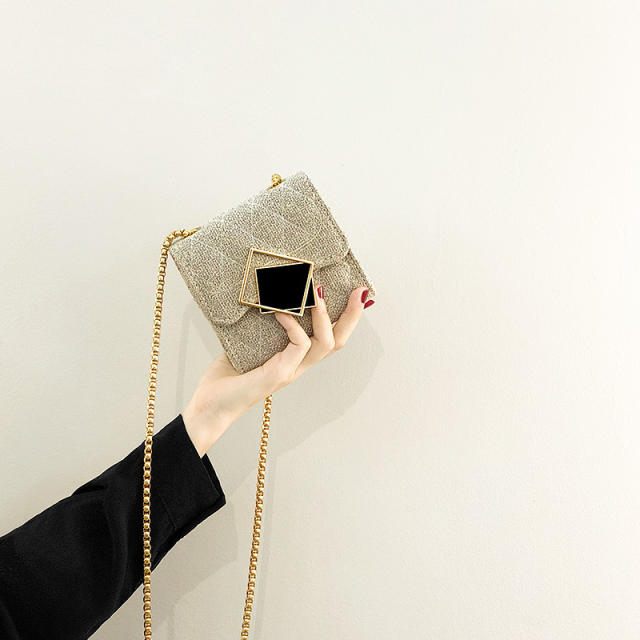 Metal chain crossbody bag