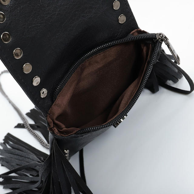 Boho long tassel crossbody bag