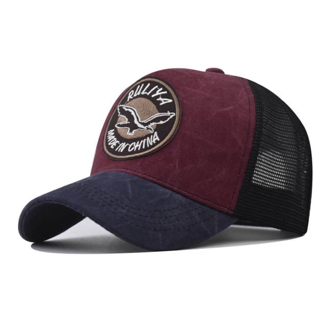 New Eagle logo cotton mesh baseball cap