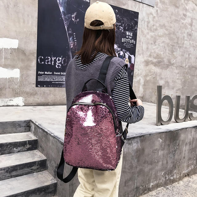 Sequined backpack