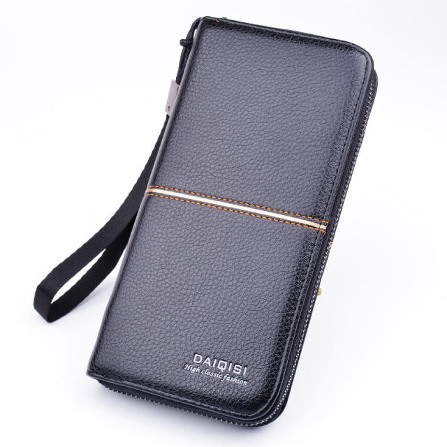 Long style one strip leather purse