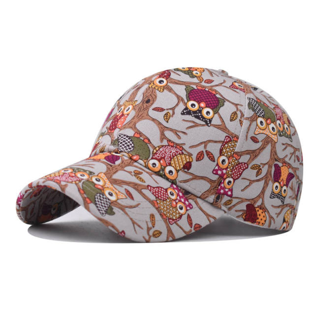New woodpecker pattern cotton baseball cap