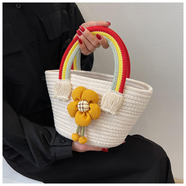 Cute flower beach bag handbag