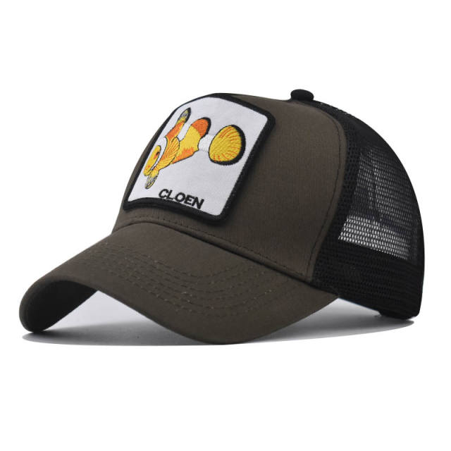 New animal pattern breathable mesh baseball cap