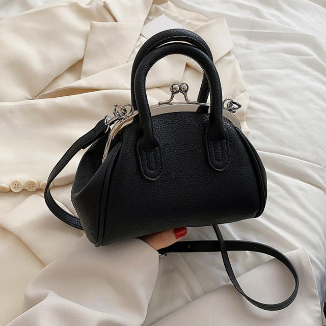 Solid color chic handbag