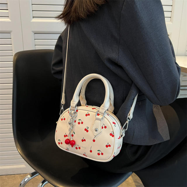 Summer design sweet cherry pattern handbag