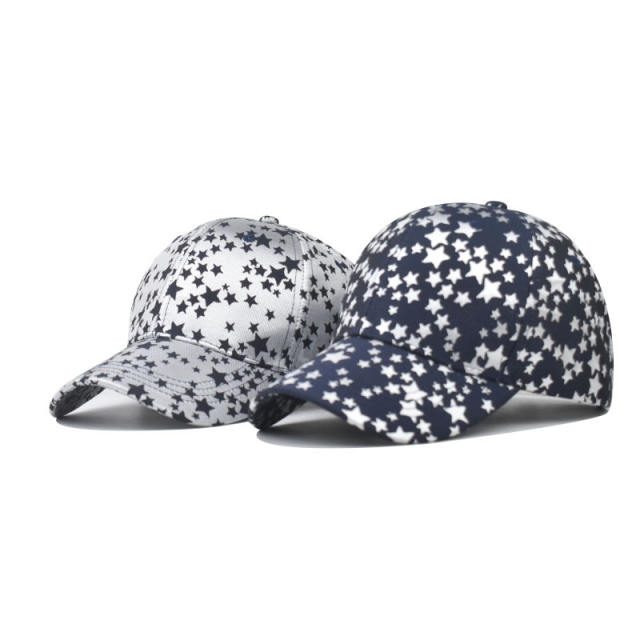 New five-pointed star printed cotton baseball cap