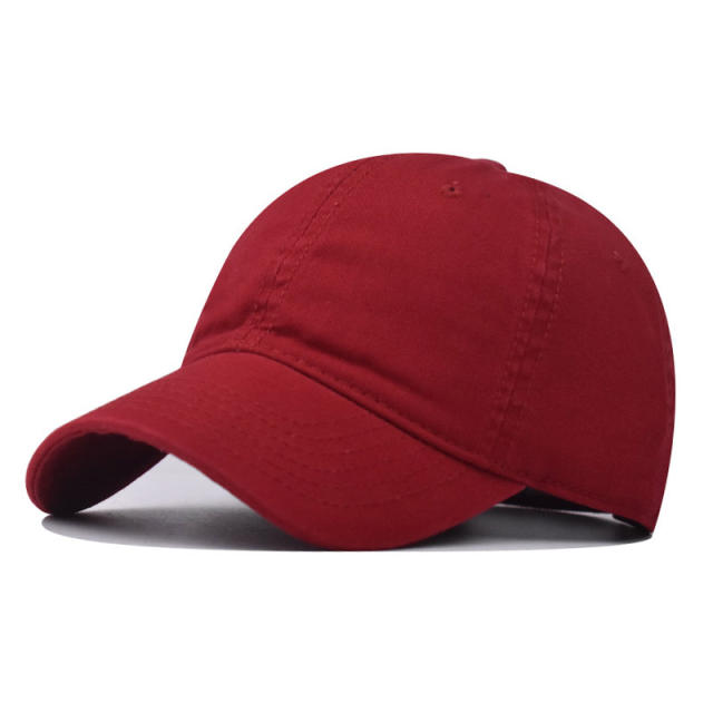 Fashion solid color cotton baseball cap