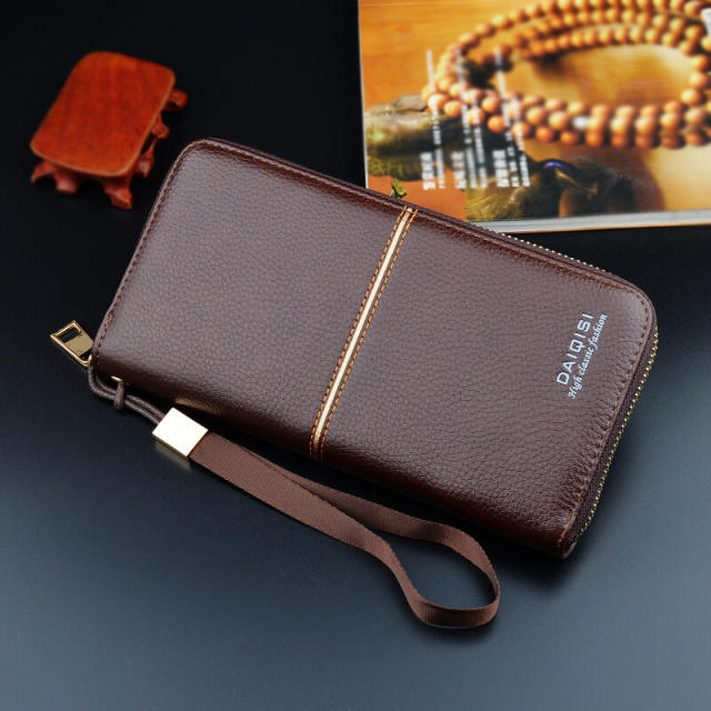 Long style one strip leather purse