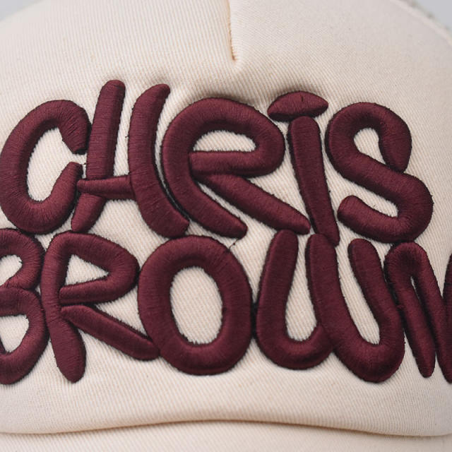 New CHRIS BROWN embroidered breathable cotton baseball cap