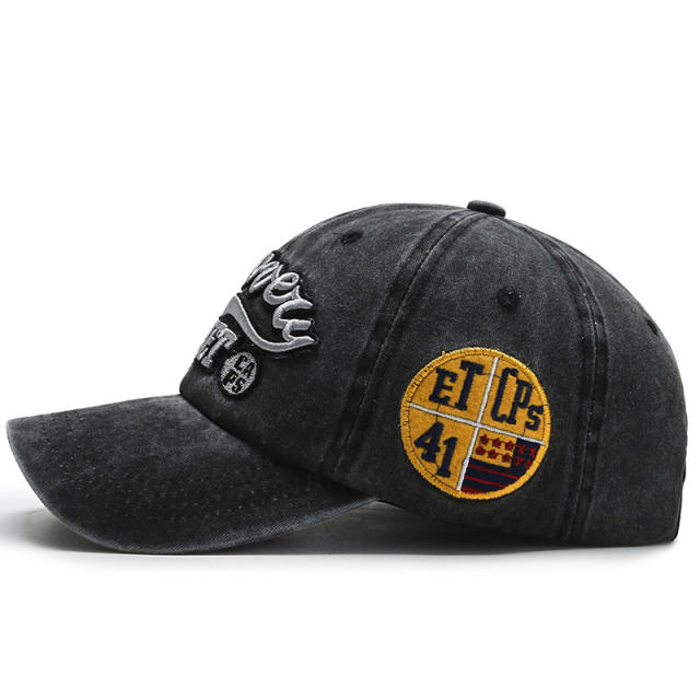 Embroidered letter baseball cap