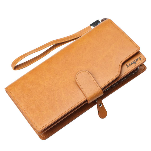 Multifunction zipper solid color purse