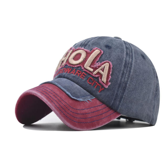 New BHOLA embroidered cotton baseball cap