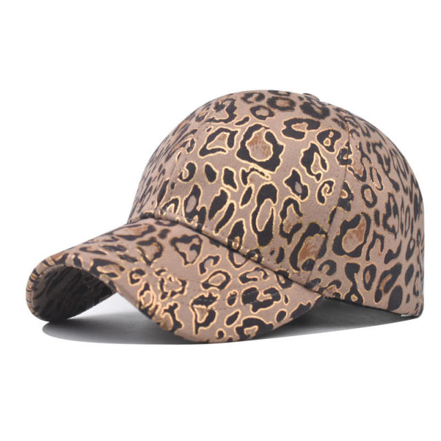 New leopard print cotton baseball cap